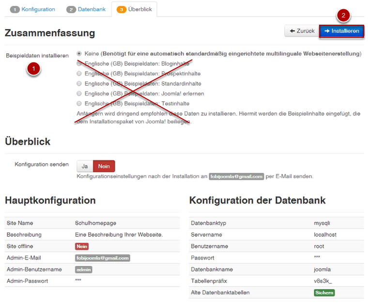 Installation 3 : Überblick